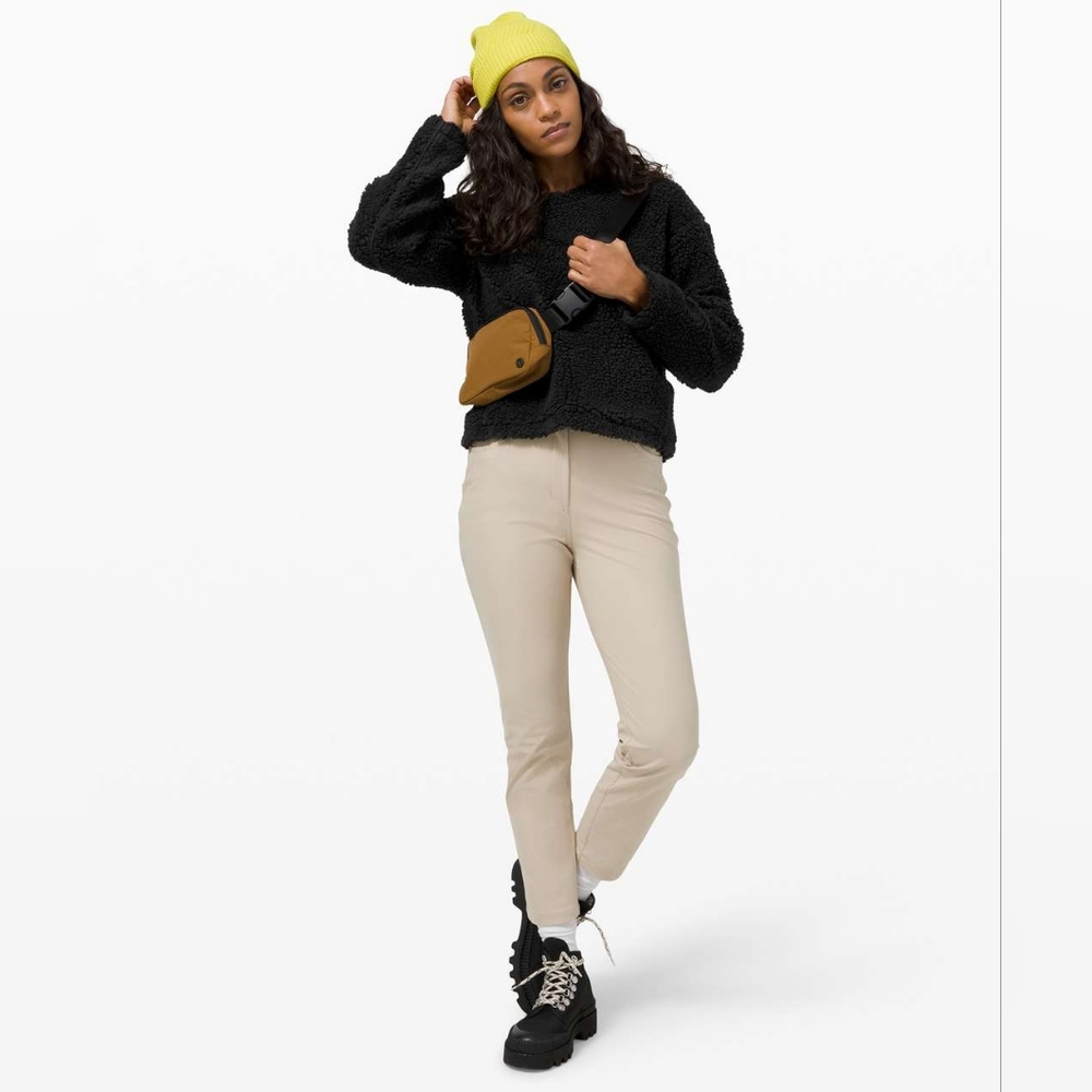 Lululemon 2020 Wool Whenever Crew Sherpa Fleece Sweater Black Size 12 - Picture 3 of 8